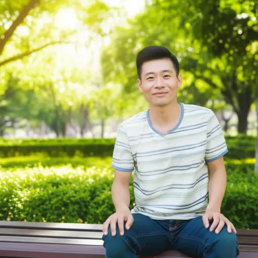 他显得冷静而放松。