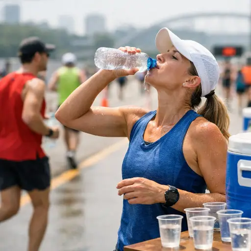 补水在马拉松训练和比赛中非常重要。