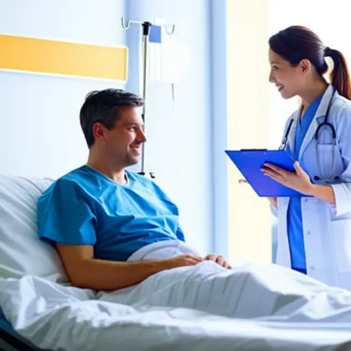 他仍在恢复中，但医生说他显示出了一些改善。