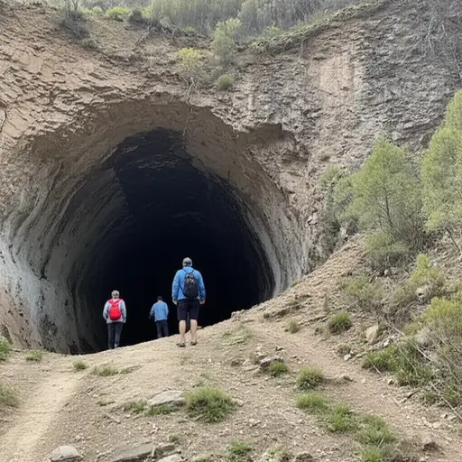 游客可以探索山中的废弃盐矿。