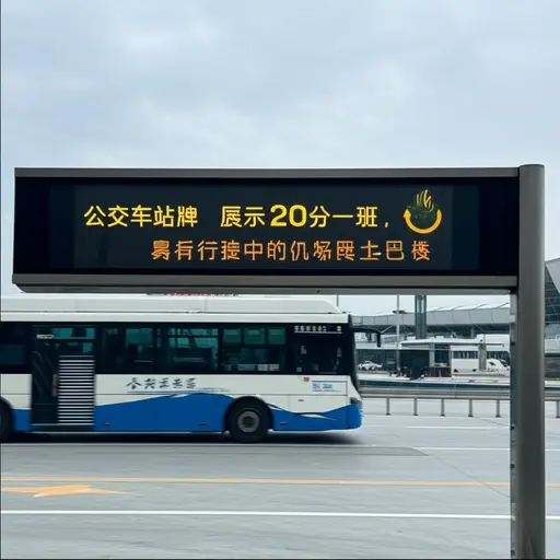 每二十分钟有一班巴士服务开往机场。