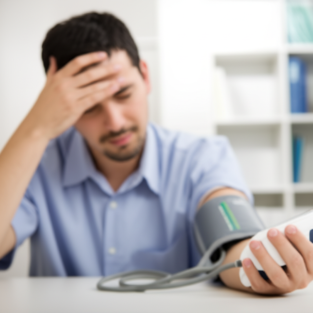 长期压力可能导致高血压。