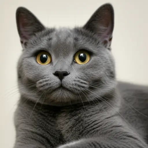 我的猫是灰色的，非常可爱。