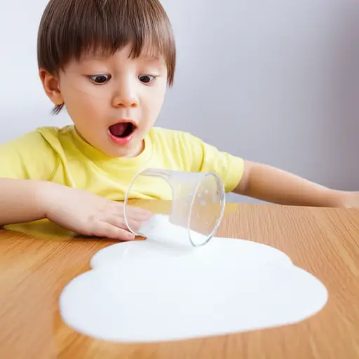 哦不！我把我的牛奶打翻了！