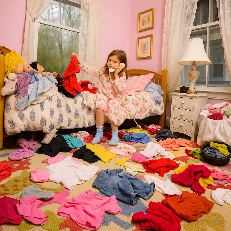 你房间跟个猪窝似的，还不赶紧收拾收拾。