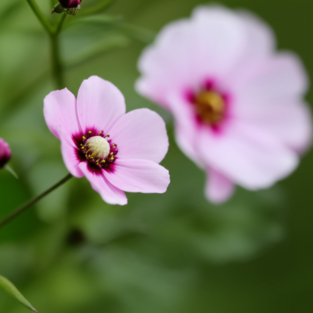 这些粉红色的花朵非常美丽。