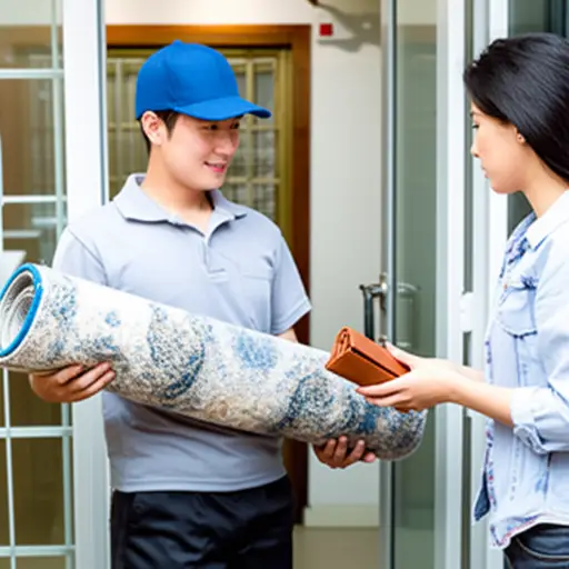 您可以在送货时支付地毯费用。