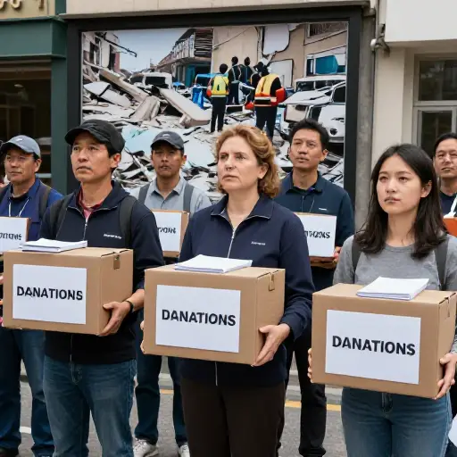 他们正在发起一项呼吁，为地震灾民筹款。