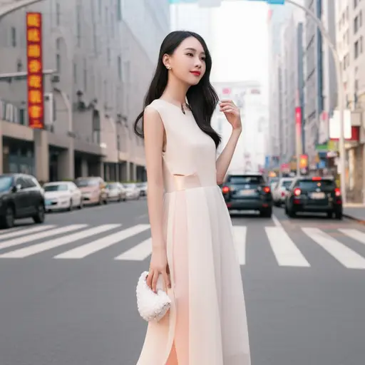 她总是穿得很时髦。