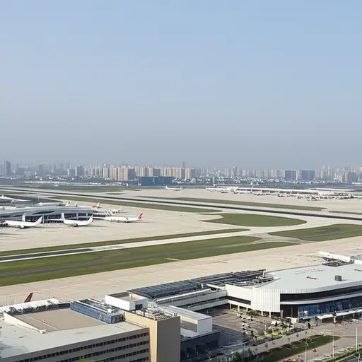 机场位于城市的西部。