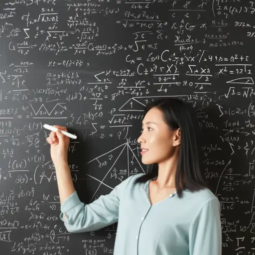 她是一位杰出的数学家。