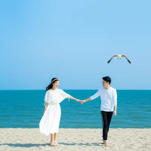 我的爱人和我周末要去海边度假。