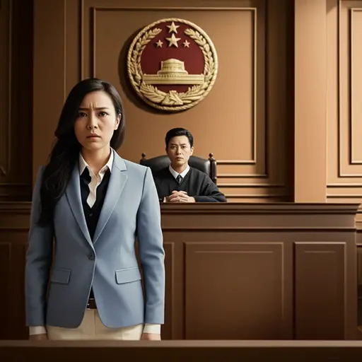 如果她违法，她会惹上大麻烦。