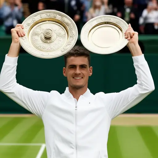 他梦想有一天能捧起温布尔登奖杯。