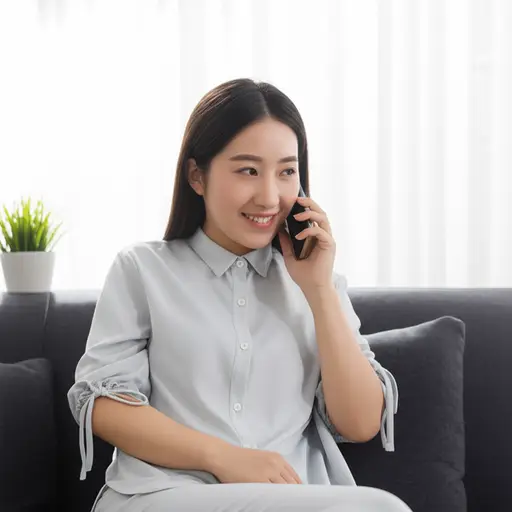 她花几个小时在电话上和朋友们聊天。