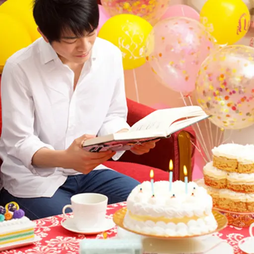 我朋友送了我一本漫画书作为生日礼物。