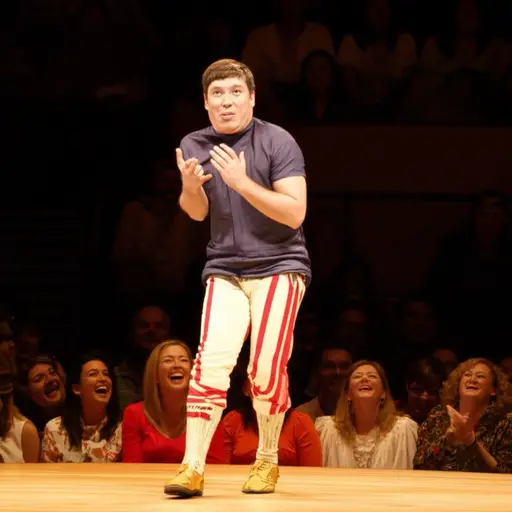 他是一位喜剧演员，总能逗人发笑。