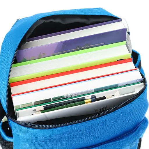 我的书包里有书、笔和橡皮。