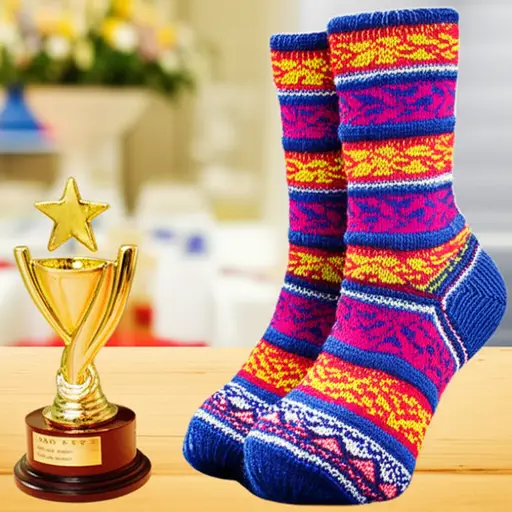 这个奖项是因为手工袜子上创新的设计而颁发的。