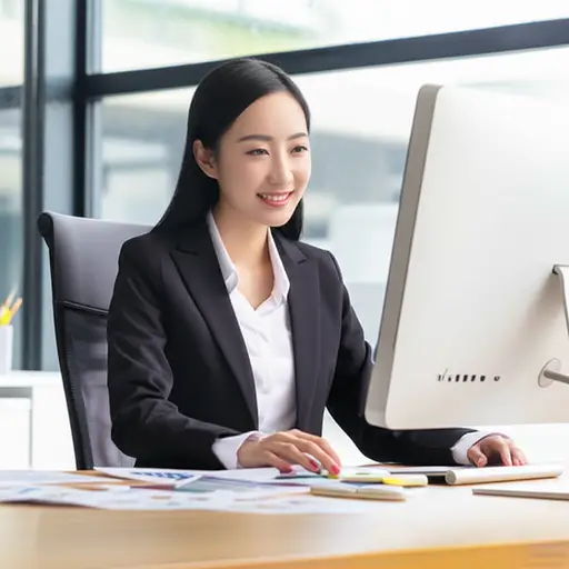 我在一家大公司做会计师。