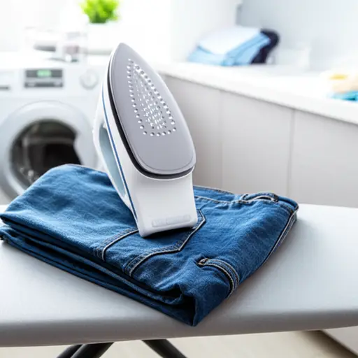 牛仔裤容易清洗和熨烫。