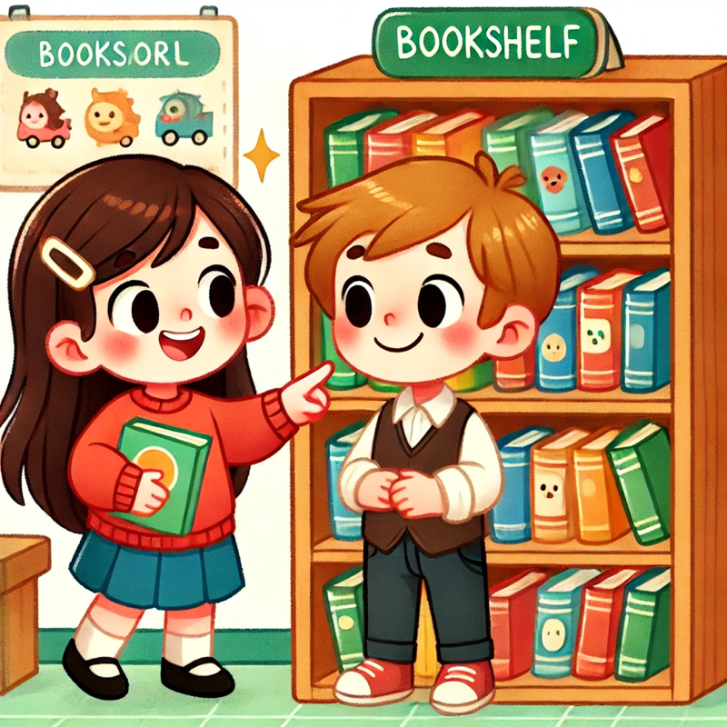 书架上的那些书是我们的。