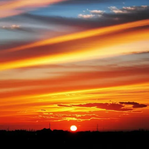 昨晚有一场壮观的日落。