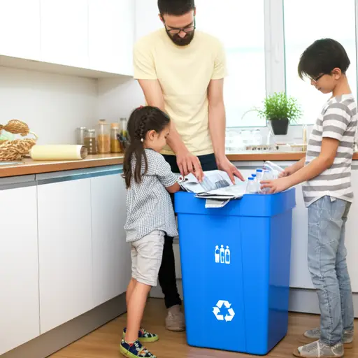 我们回收所有的报纸和瓶子。