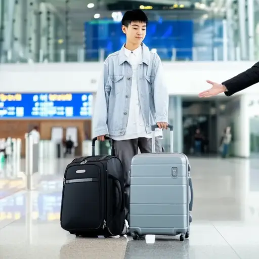 “需要我帮你拿行李吗？” “不用了，谢谢，我能行。”