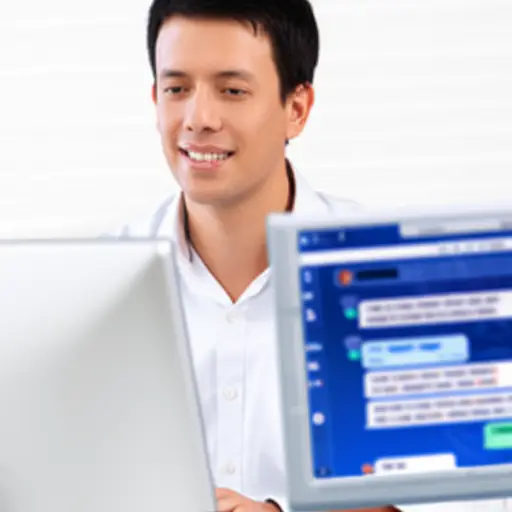 我可以在互联网上和我的朋友聊天。