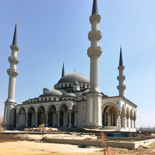 他们刚刚在那里建了一座清真寺。