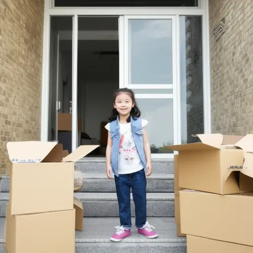 她八岁时，她家搬到了这里。