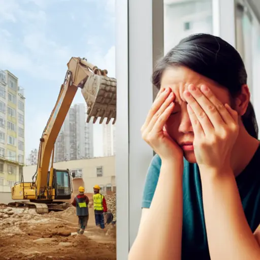 我被建筑工地的噪音弄得真的很恼火。