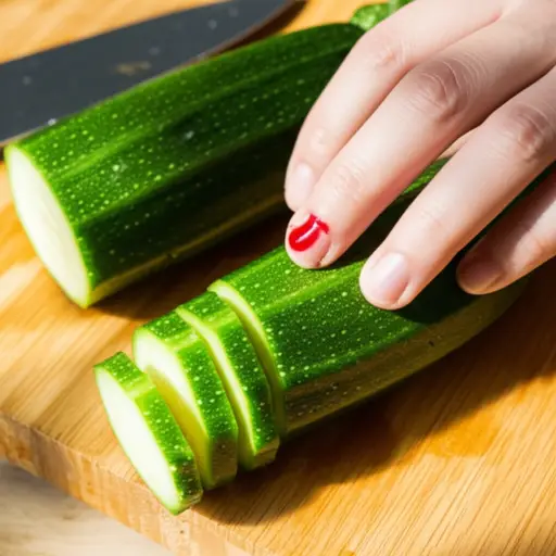 我切菜时不小心割伤了手指。