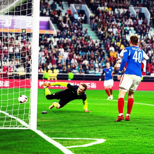 他在比赛最后阶段踢进了制胜一球。