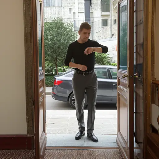 我八点来接你。