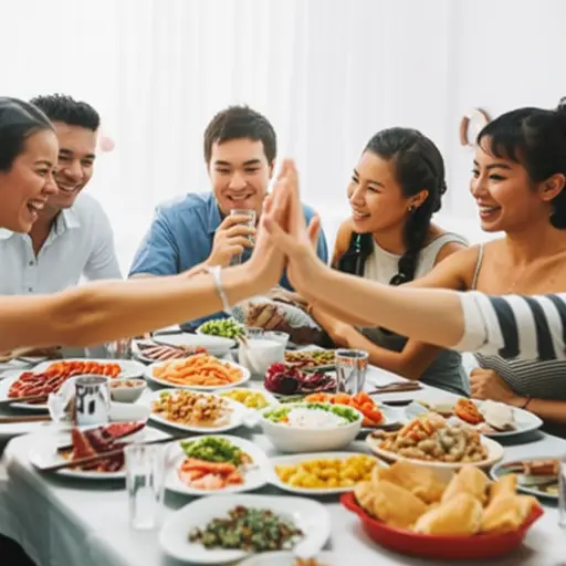 “你想和我们一起吃晚饭吗？”“我很乐意！”