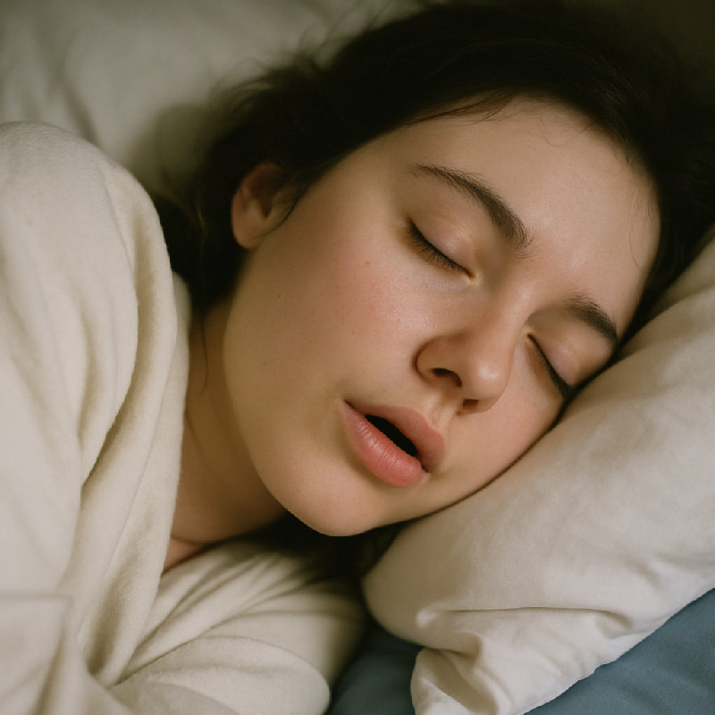 她在睡梦中轻声低语。