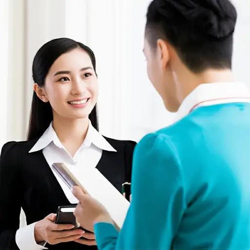 她正在和她的老师说话。