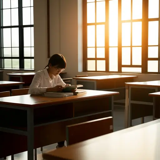 放学后，我喜欢在学校图书馆看书。