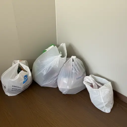 角落里有一堆垃圾。