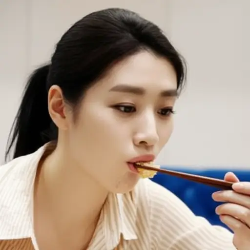 请闭上嘴巴吃东西。