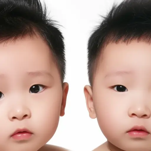 我的双胞胎哥哥和我有着一模一样的鼻子。