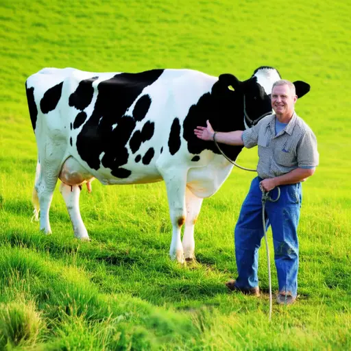 农民有一头奶牛。