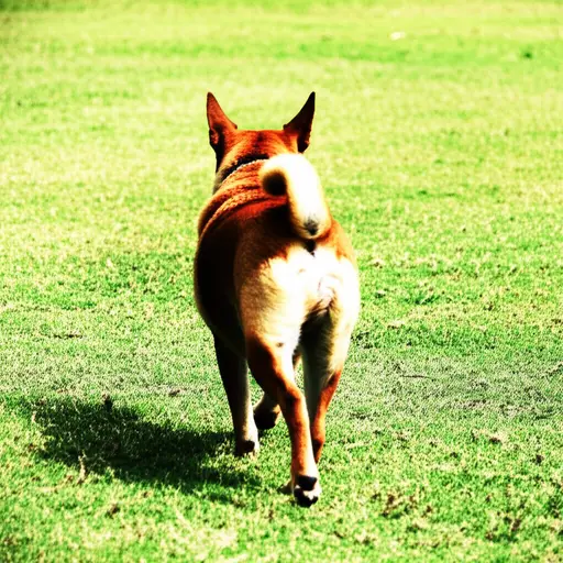 最后，那只狗走开了。