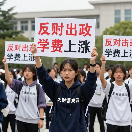学生会发起了一场强烈的抗议，反对提议的学费上涨。