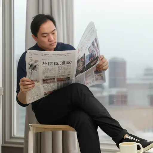 我在本地报纸上读到了关于社区活动的消息。