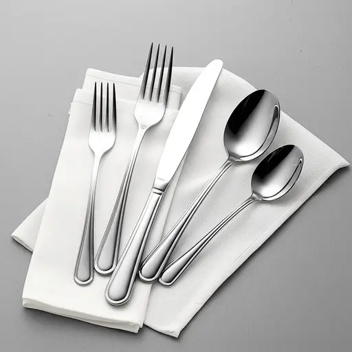 我喜欢干净的刀和叉子。