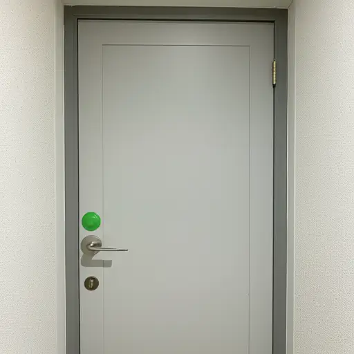 要打开门，请按绿色的按钮。