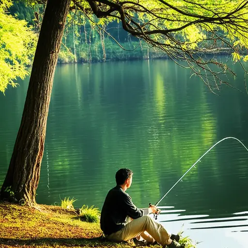 他喜欢在周末钓鱼。